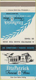 Matchbook Cover - FitzPatrick Funeral Home Philadelphia PA 30 Strike