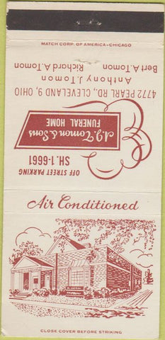 Matchbook Cover - AJ Tomon Funeral Home Cleveland OH 30 Strike