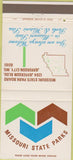 Matchbook Cover - Missouri State Parks Jefferson City MO 30 Strike