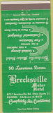 Matchbook Cover - Brecksville Motor Hotel OH 30 Strike