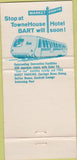 Matchbook Cover - Town House Hotel San Francisco CA WEAR 30 Strike