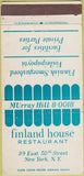 Matchbook Cover - Finland House Restaurant New York City WEAR 30 Strike