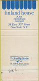 Matchbook Cover - Finland House Restaurant New York City WEAR 30 Strike