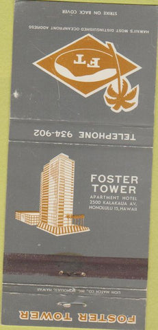Matchbook Cover - Foster Tower Honolulu HI WEAR 30 Strike