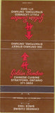 Matchbook Cover - Golden Bamboo Stratford ON 30 Strike