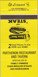 Matchbook Cover - Parthenon Restaurant Tavern ON? 30 Strike