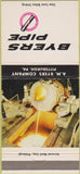 Matchbook Cover - Byers Pipe Pittsburgh PA 30 Strike