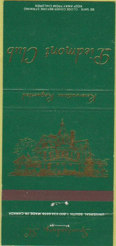 Matchbook Cover - Piedmont Club Spartanburg SC 30 Strike