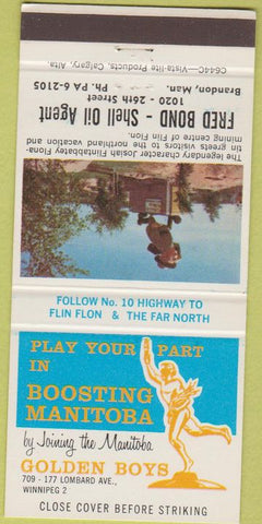 Matchbook Cover - Fred Bond Shell oil gas Brandon MB 30 Strike