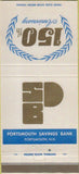 Matchbook Cover - Portsmouth Savings Bank NH 30 Strike