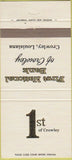 Matchbook Cover - First National Bank Crowley LA 30 Strike