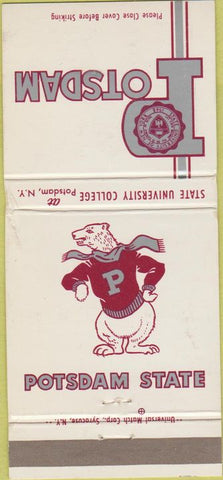 Matchbook Cover - Potsdam State College NY 30 Strike