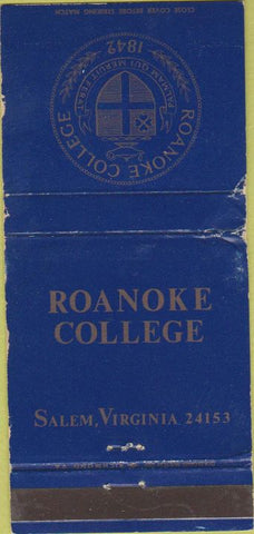 Matchbook Cover - Roanoke College VA Salem VA WEAR 30 Strike