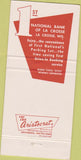 Matchbook Cover - 1st National Bank La Crosse WI 30 Strike