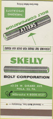 Matchbook Cover - Skelly Bolt Corp Philadelphia PA 30 Strike