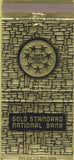 Matchbook Cover - Gold Standard National Bank Marienville PA 30 Strike