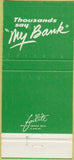 Matchbook Cover - Flat Top National Bank Bluefield WV? 30 Strike