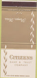 Matchbook Cover - Citizens Bank Trust Co Pampa TX 30 Strike