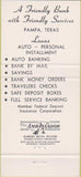 Matchbook Cover - Citizens Bank Trust Co Pampa TX 30 Strike