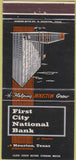 Matchbook Cover - First City National Bank Houston TX 30 Strike