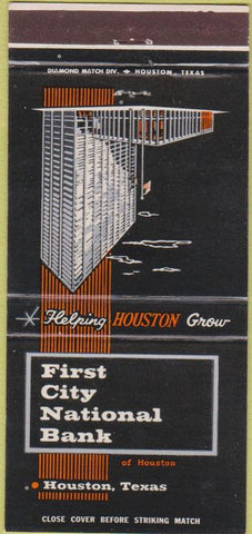 Matchbook Cover - First City National Bank Houston TX 30 Strike