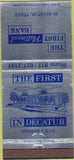 Matchbook Cover - First National Bank Decatur TX 30 Strike