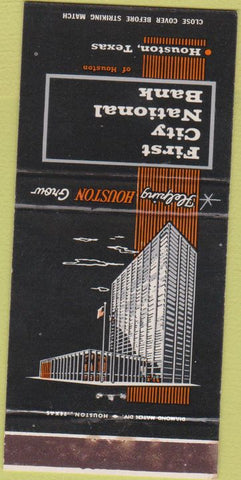 Matchbook Cover - First City National Bank Houston TX 30 Strike