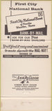 Matchbook Cover - First City National Bank Houston TX 30 Strike