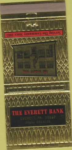 Matchbook Cover - Everett Bank PA 30 Strike