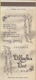 Matchbook Cover - Willow Inn West Glenview IL Northbrook 30 Strike