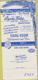 Matchbook Cover - Viking Restaurant Bar Sarasota FL 30 Strike