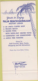 Matchbook Cover - Palm Beach Hawaiian Motor Lodge FL 30 Strike