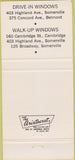 Matchbook Cover - County Bank Cambridge Belmont Somerville MA 30 Strike