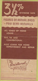 Matchbook Cover - Amarillo Savings Loan Assoc TX 30 Strike