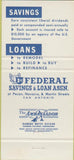 Matchbook Cover - 1st Federal Savings Loan San Antonio TX 30 Strike