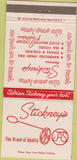 Matchbook Cover - Stickney's  BBQ San Mateo CA Palo Alto 30 Strike