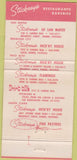 Matchbook Cover - Stickney's  BBQ San Mateo CA Palo Alto 30 Strike