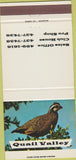 Matchbook Cover - Quail Valley Golf Club Missouri City TX 30 Strike