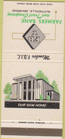 Matchbook Cover - Farmers Bank Trust Blytheville AR 30 Strike