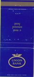 Matchbook Cover - Union Bank 1972 Oakland Raiders schedule 30 Strike