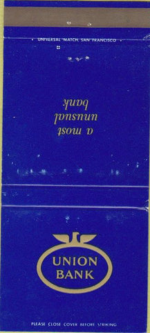 Matchbook Cover - Union Bank 1972 Oakland Raiders schedule 30 Strike