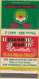 Matchbook Cover - Kau Kau Restaurant San Francisco CA Piano Bar 30 Strike