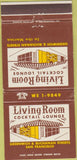 Matchbook Cover - Living Room Cocktail Lounge San Francisco CA WEAR 30 Strike