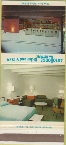 Matchbook Cover - Auto Lodge Olympic Los Angeles CA 30 Strike
