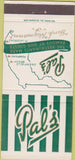 Matchbook Cover - Pal's Restaurants Pompano Ft Lauderdale FL 30 Strike