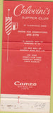 Matchbook Cover - Colovini's Supper Club St Clairsville OH 30 Strike