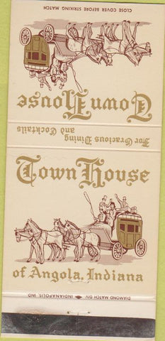 Matchbook Cover - Town House Angola IN WEAR 30 Strike