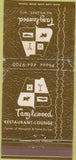 Matchbook Cover - Tanglewood Restaurant Milwaukee WI 30 Strike
