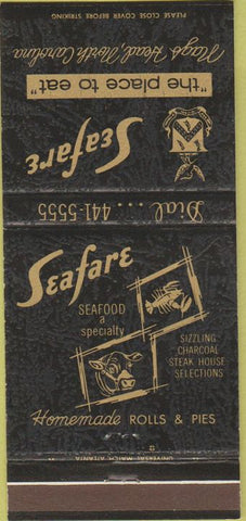 Matchbook Cover - Seafare Restaurant Nags Head NC 30 Strike