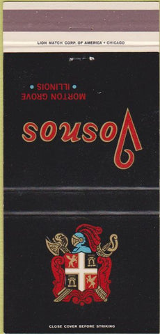 Matchbook Cover - Vosnos Morton Grove IL 30 Strike